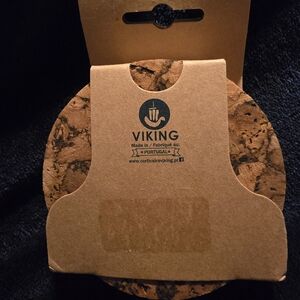 Viking Cork Coasters Recycled Cork Tree Set Of 10 NWT